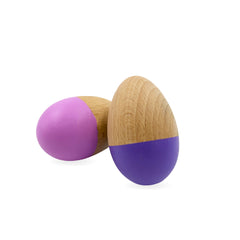 Violet & Purple Wooden Egg Shakers