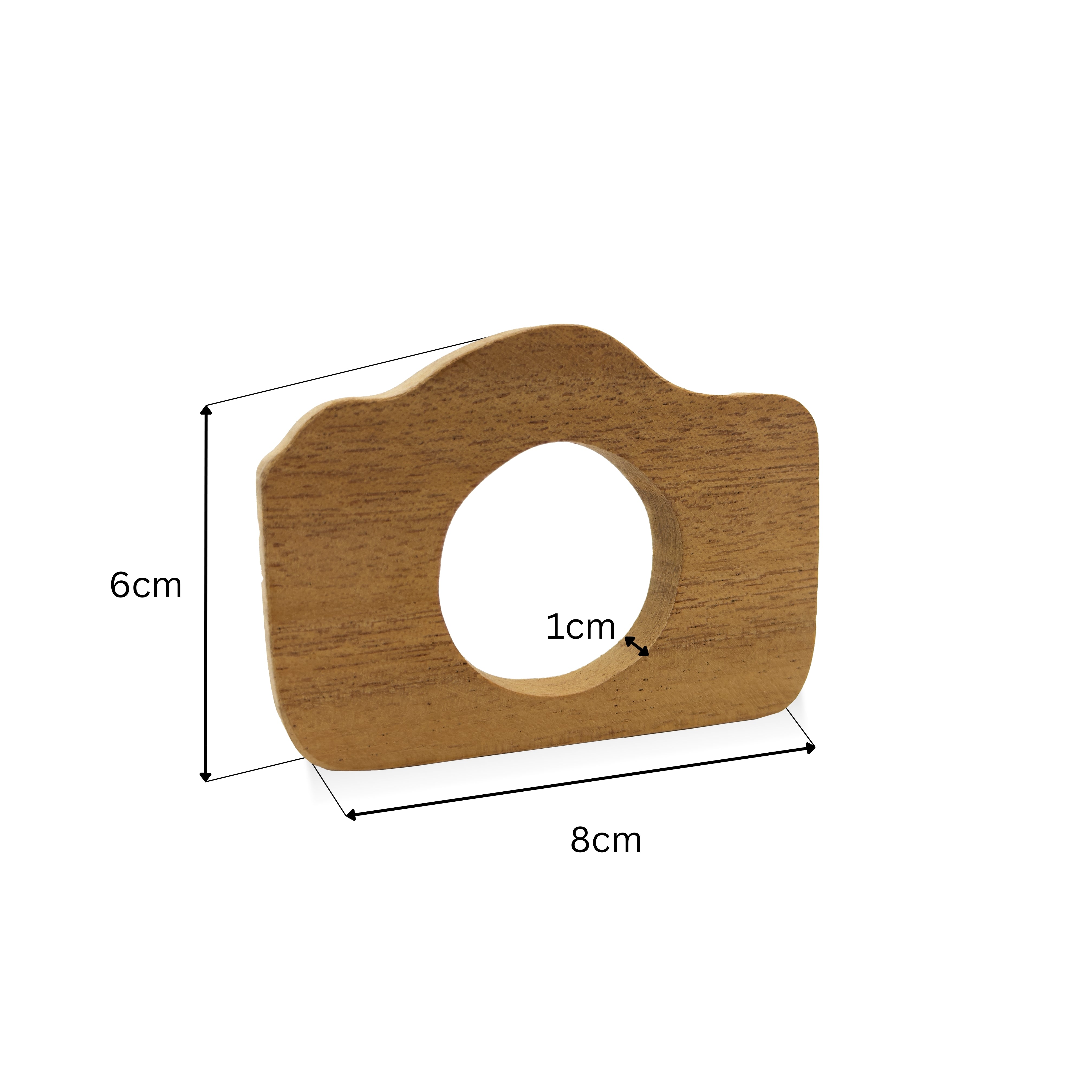 Camera Shaped Wooden Teether