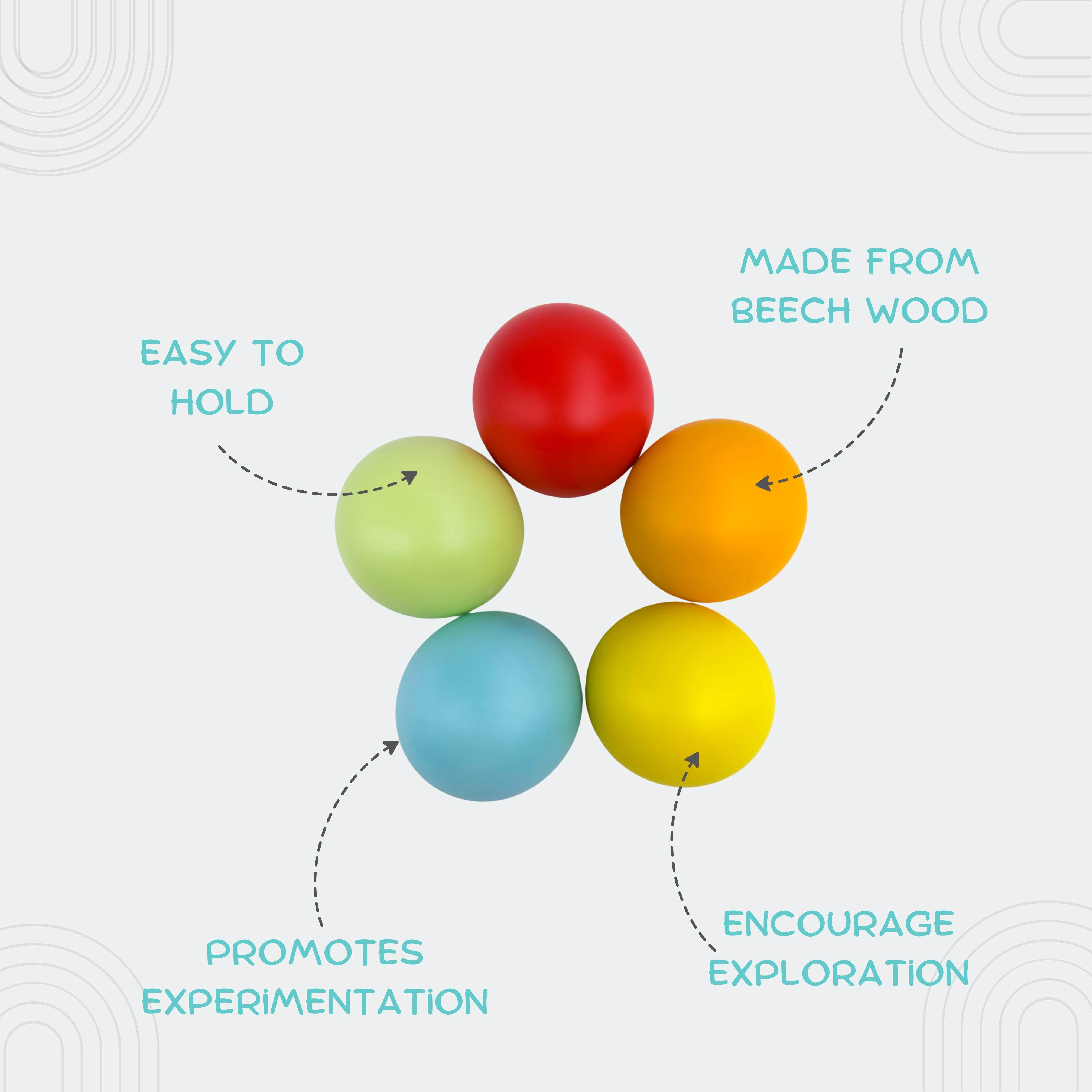 Wooden Balls (Set of 5)