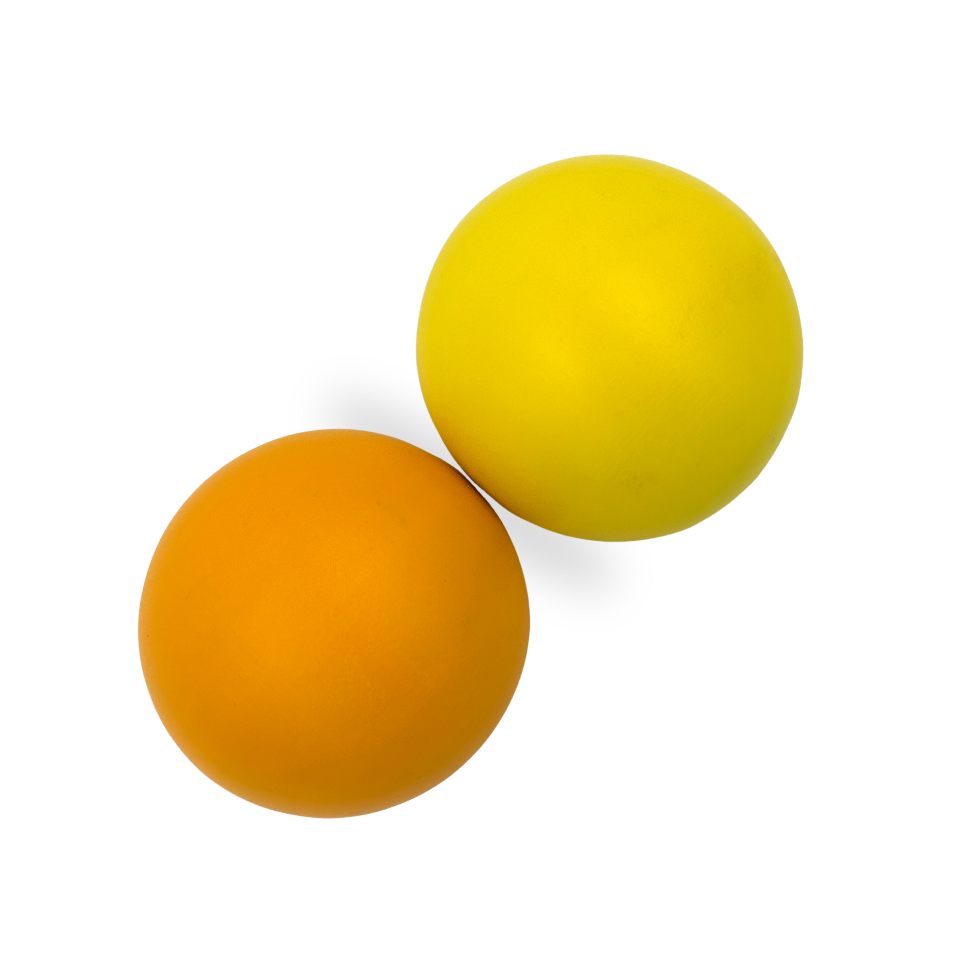 Wooden Balls Set of 2 (Yellow and Orange)