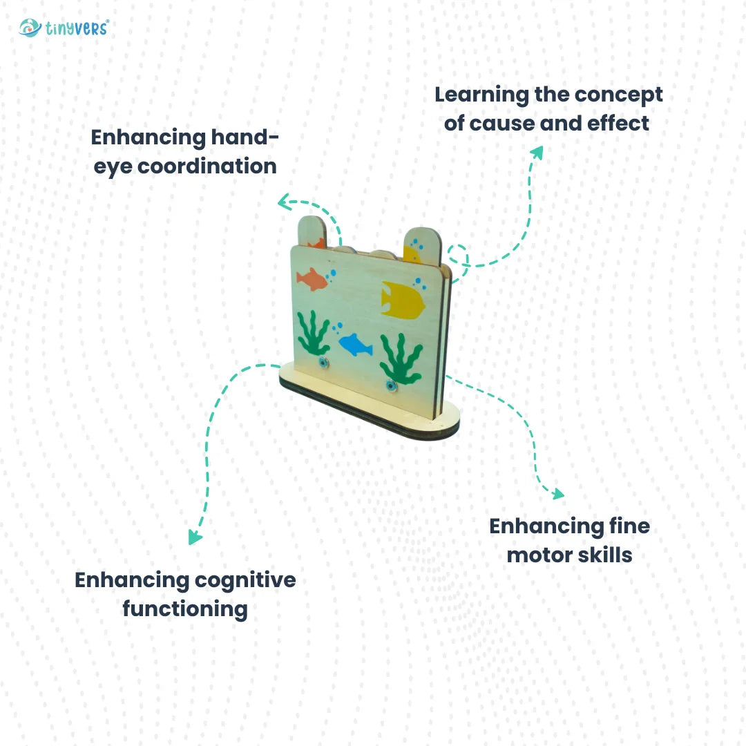 Wooden pop up toy puzzle