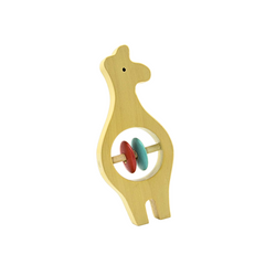 Giraffe Shaped Wooden Rattle