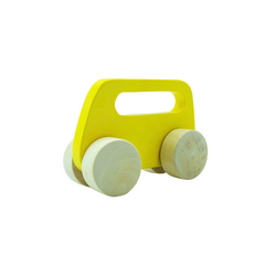 Yellow Wooden Car