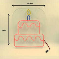 Happy Birthday Cake Neon Light