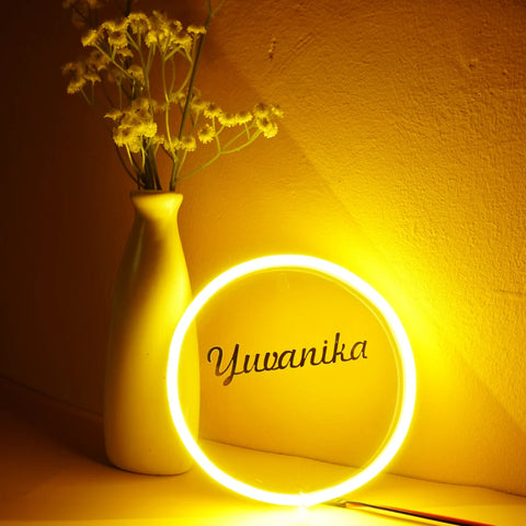 Circle Neon light with Customized Name