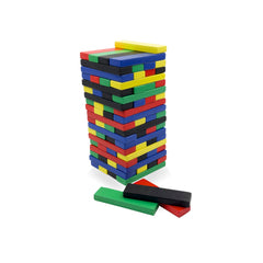 Jenga- set(Red, Yellow, dark blue, green, black Rectangular Coloured Blocks)