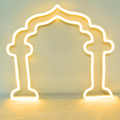 Pooja Idol Mandir Backdrop Stand-NEON Acrylic Frame