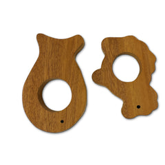 Sheep & Fish Shaped Wooden Teether