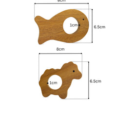 Sheep & Fish Shaped Wooden Teether