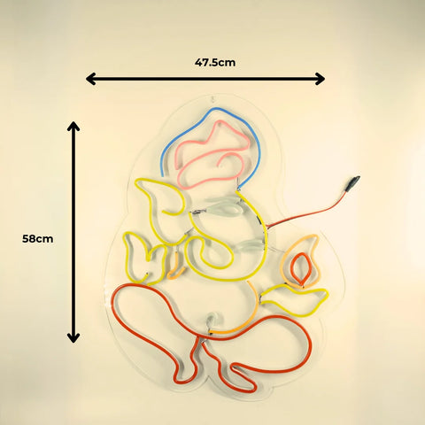 Ganesha Neon Light For Pooja Decoration