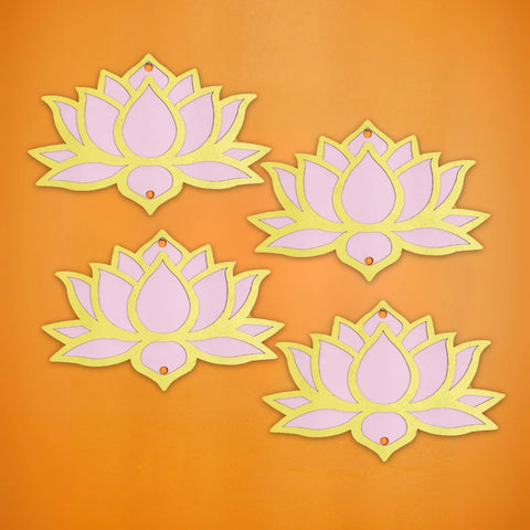 Lotus Flower Wooden (Set of 4)