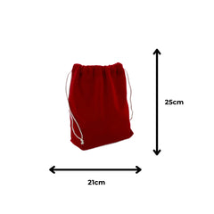 Cotton Drawstring bag Red