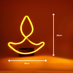 Diwali Wireless Diya Neon Strip Light (Set of 2)