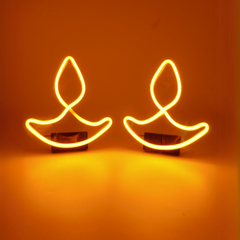 Diwali Wireless Diya Neon Strip Light (Set of 2)