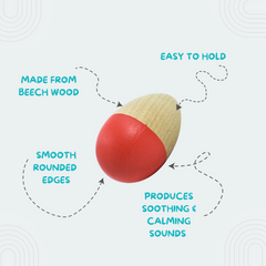 Red Wooden Egg Shaker