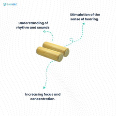 Wooden grasping auditory toy