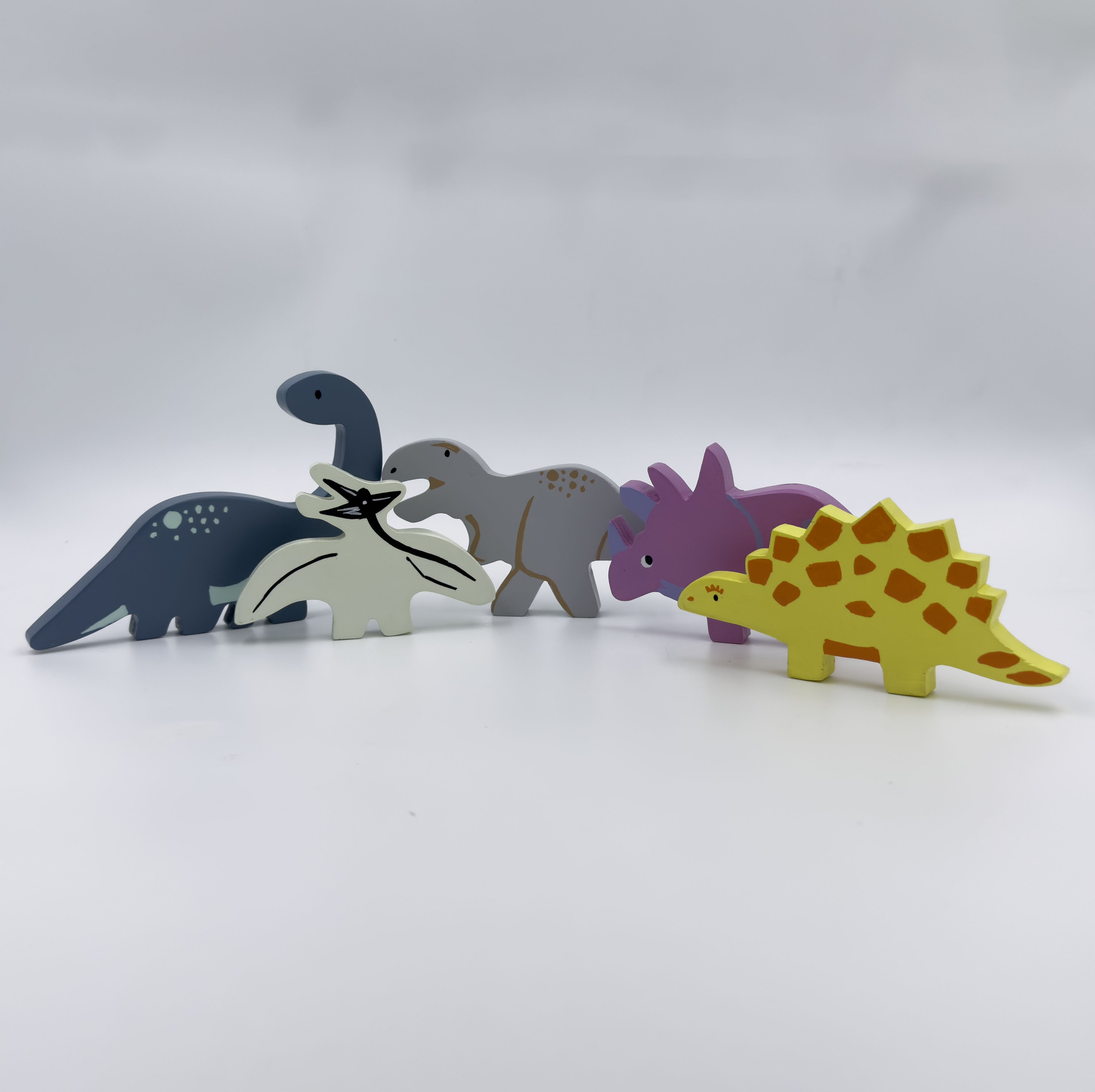 Wooden Dinosaur Set for Toddlers