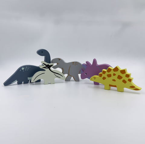 Wooden Dinosaur Set for Toddlers