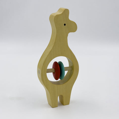 Pereyan Wooden Giraffe Shaped Baby Rattle Toy