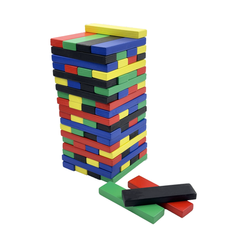 Rectangular Coloured Jenga Blocks - set for Toddlers