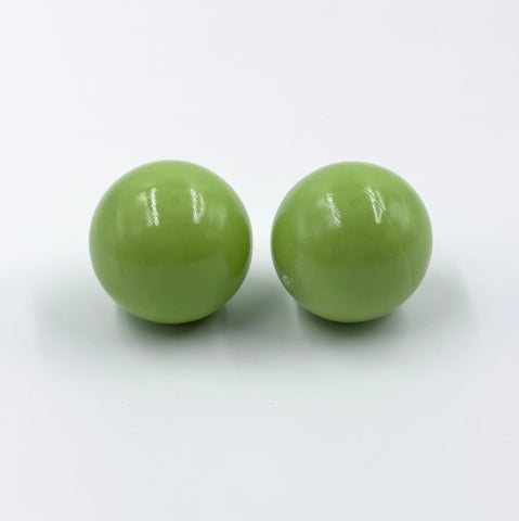 Wooden Green Opposite Textured Balls for Kids