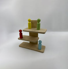 Non-toxic wooden step by step stacker