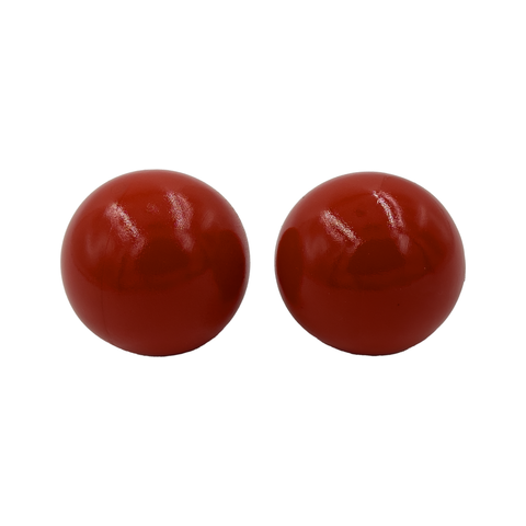 Wooden Red Opposite Textured Balls for Kids